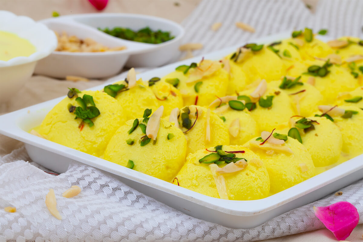 Velvety Perfection: Stevia Enhanced Sugar-Free Rasmalai